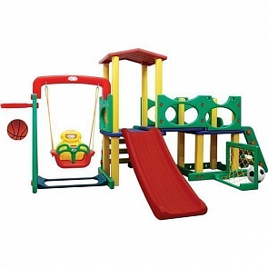 Двухэтажный игровой центр с горкой и качелями (Happy Box, HB_ JM-731CD)